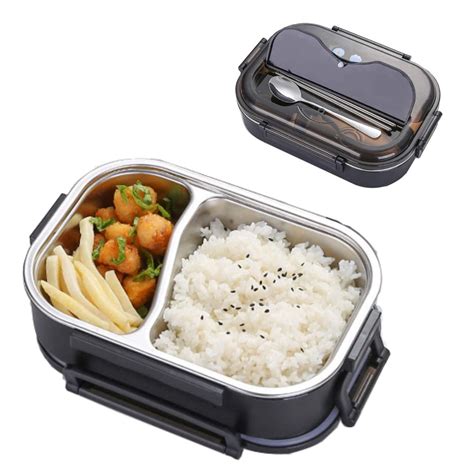 bento lunch box stainless steel with plastic lid|insulated stainless steel lunch containers.